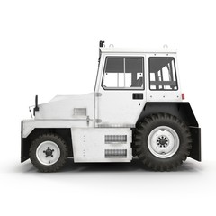 Wall Mural - Diesel Aircraft Tow Tractor on white. 3D illustration