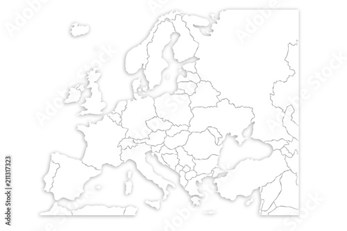 Mapa blanco de Europa. comprar este vector de stock y