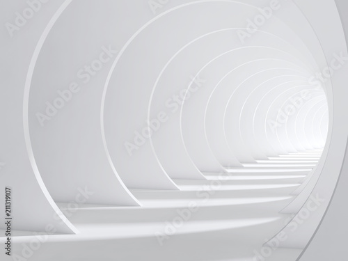 Dekoracja na wymiar  tunel-3d-w-kolorze-bialym