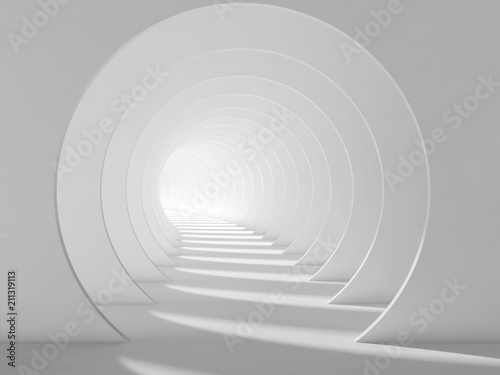Fototapety powiększające wnętrze  okragly-tunel-3d-z-powiekszajaca-glebia