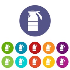 Wall Mural - Sprayer container icons color set vector for any web design on white background