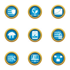 Poster - Protection measure icons set. Flat set of 9 protection measure vector icons for web isolated on white background