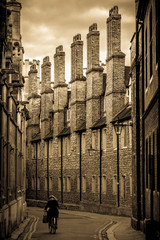 Wall Mural - Trinity lane in Cambridge. Vintage view