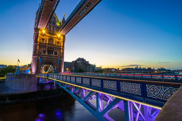 Wall Mural - Tower Bridge at dawn in London. England