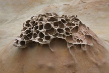 Honeycomb Sandstone Rock Formation In Yehliu Geopark, Taiwan