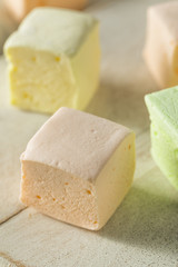 Poster - Homemade Square Fruity Colorful Marshmallows