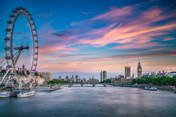 Canvas Print - Big Ben at sunset. London