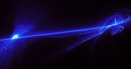  Blue Abstract Lines Curves Particles Background
