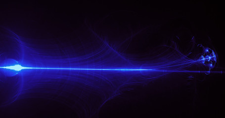  Blue Abstract Lines Curves Particles Background