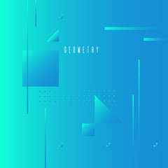 Poster - Abstract geometric background with triangles in a flat, minimalistic style.