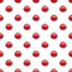 Poster - Red button pattern seamless repeat in cartoon style vector illustration