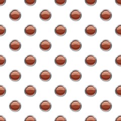 Poster - Brown button pattern seamless repeat in cartoon style vector illustration
