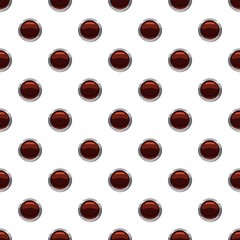 Poster - Round button click pattern seamless repeat in cartoon style vector illustration