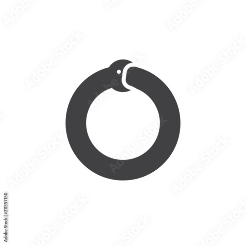 Fotografía Ouroboros snake vector icon