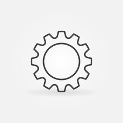Poster - Gear outline icon - vector cogwheel outline symbol