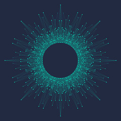 Aufkleber - Artificial Intelligence Logo. Artificial Intelligence and Machine Learning Concept. Vector symbol AI. Neural networks and another modern technologies concepts. Technology sci-fi concept.