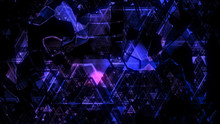 3D Background Rendering Based On Luminous Color Geometric Shapes Of Different Sizes