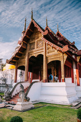 Phra Singh temple  Viharn Lai Kam Wat Phra Singh, Ancient landmark of Chiang Mai, Thailand