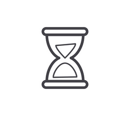 Hourglass Line Icon. Editable Stroke.