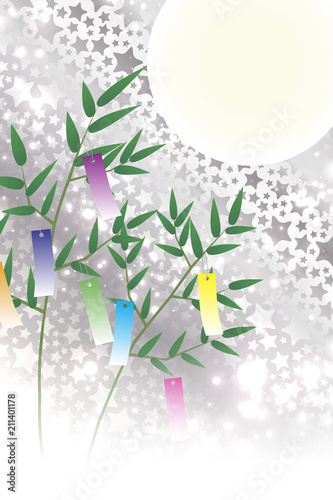 Background Wallpaper Vector Illustration Design Image Japan China Asia Free Size 背景 壁紙 ベクター イラスト 無料 無料素材 バックグラウンド フリー素材 和風素材 日本 背景 壁紙 和風素材 七夕飾り 祭り 伝統 短冊 笹の葉 初夏の行事 星屑