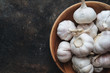 Garlic bulb with rustic background