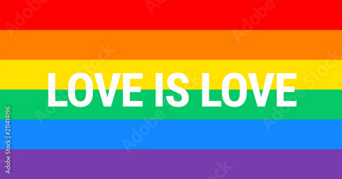 Pride Rainbow Flag Love Is Love Slogan Typography Rainbow Background Vector Illustration Stock Vektorgrafik Adobe Stock