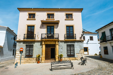 Wall Mural - view of typical street in historic district of Ronda, Spain