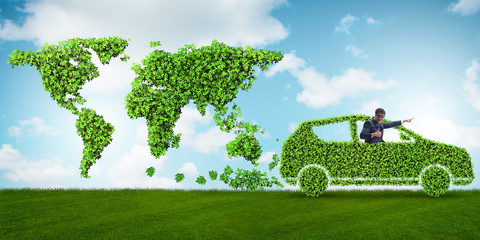 Wall Mural - Concept of clean fuel and eco friendly cars