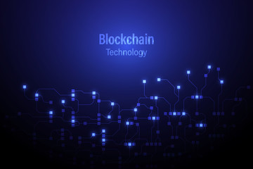 Poster - abstract circuit networking blockchain concept background