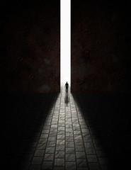 to the light