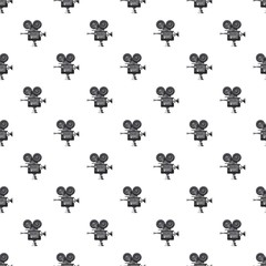 Wall Mural - Retro camera pattern seamless repeat in cartoon style vector illustration