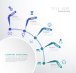 Infographic colorful milestones time line vector template with icons.