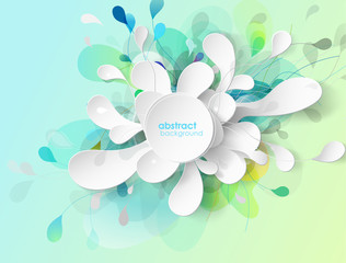 Wall Mural - abstract colored flower background with circles.