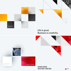 Poster - Abstract design of colourful vector elements for modern background with rectangular shapes for business branding finance.