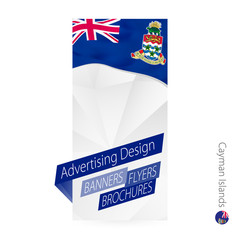 Wall Mural - Vector abstract banner template for Cayman Islands.