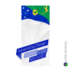 Wall Mural - Vector abstract banner template for Christmas Island.