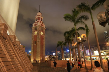 Canvas Print - Horloge de Tsim sha Tsui à Hong Kong