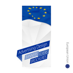 Wall Mural - Vector abstract banner template for European Union.