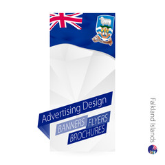 Wall Mural - Vector abstract banner template for Falkland Islands.