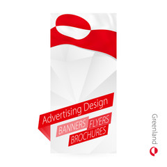 Wall Mural - Vector abstract banner template for Greenland.