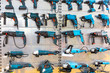 © Nomad_Soul - Hand-held power tools on stand in store
