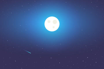 Wall Mural - Full Moon background illustration