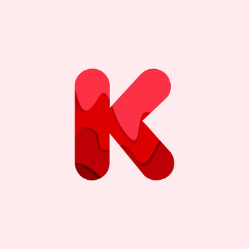 K Blood Font Vector Template Design Illustration
