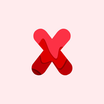 X Blood Font Vector Template Design Illustration