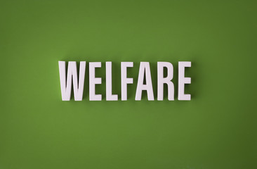 Wall Mural - Welfare sign lettering