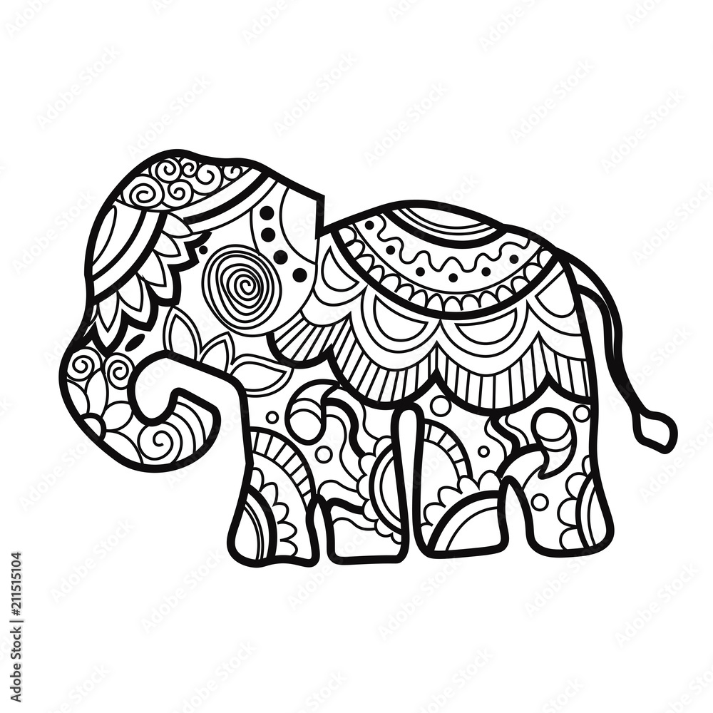 Mehndi colored traditional indian ethnic symbol with elephant. Good for henna design, fabric, textile, t-shirt print,tattoo or poster Stock Vector | Adobe Stock mehndi-colored-traditional-indian-ethnic-symbol-with-elephant-good-for-henna-design-fabric-textile-t-shirt-print-tattoo-or-poster-stock-vector-adobe-stock