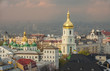 Aerial view at sunrise of the Kiev-Pechersk Lavra