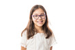 © AntonioDiaz - Lovely young girl with glasses isolated