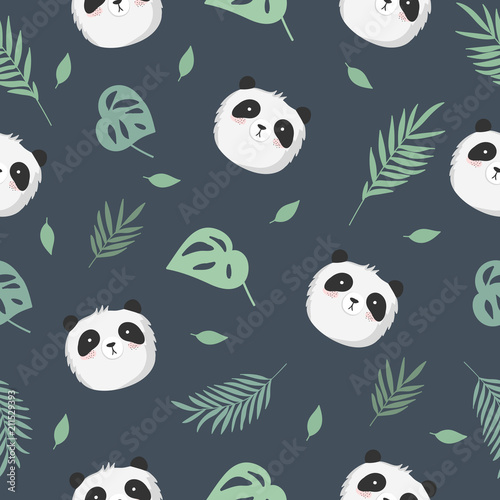wektorowy-bezszwowy-dziecko-wzor-z-panda-galaz-opuszcza