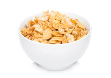 White Bowl With Natural Organic Granola Cereal